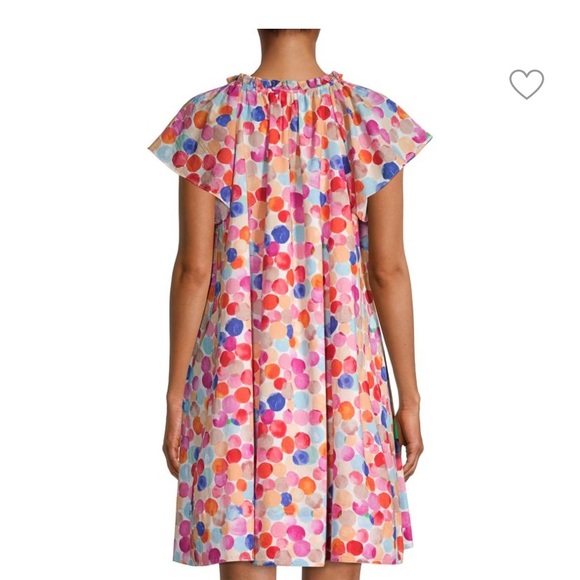 Milly Nadia Watercolor Bubble Poplin Dress in Small - Picture 2 of 6